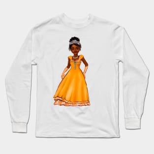 Princess Coco  ! beautiful  black girl with Afro hair, brown eyes and dark brown skin. Hair love ! Long Sleeve T-Shirt